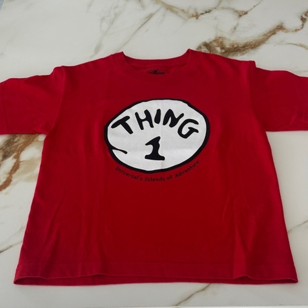 Universal Red 'Thing 1' Kids Short Sleeve Tee